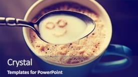  Presentation with light bubbles - Presentation theme featuring bubbles smileys - cute smiley face smiling background and a navy blue colored foreground