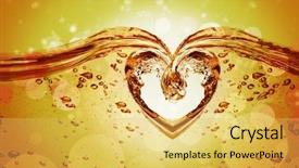  Presentation with color splash - Beautiful slide deck featuring bubbles tonned in gold backdrop and a yellow colored foreground