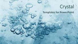  Presentation with bubble - Presentation with bubbles trapped inside a frosted background and a sky blue colored foreground