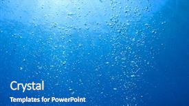  Presentation with underwater - PPT theme consisting of bubbles underwater background and a teal colored foreground