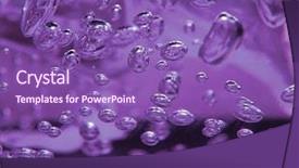  Presentation with blue line - Presentation design featuring bubbles background and a  colored foreground