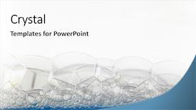  Presentation with foam - Theme having buble - blue foam bubbles background background and a white colored foreground
