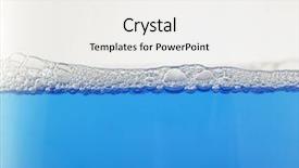  Presentation with foam - Presentation design featuring buble - blue foam bubbles background background and a  colored foreground