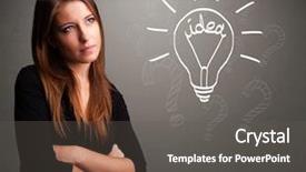  Presentation with light sign - Audience pleasing slides consisting of buble - pretty young girl comming up backdrop and a dark gray colored foreground