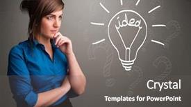  Presentation with light sign - Presentation theme featuring buble - pretty young girl comming up background and a gray colored foreground