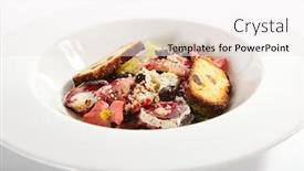  Presentation with french bakery - Slides having buche-de-chevre-with-stewed background and a white colored foreground