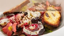  Presentation with french bakery - Theme enhanced with buche-de-chevre-with-stewed background and a coral colored foreground