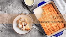  Presentation with yeast - Presentation theme featuring buchteln-sweet-rolls-made background and a coral colored foreground