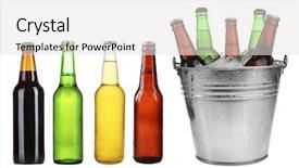  Presentation with beer - Cool new presentation theme with bucket - different types of beer backdrop and a white colored foreground