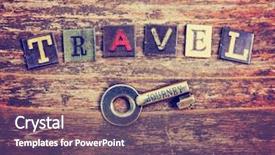  Presentation with travel app - Beautiful slide set featuring bucket - old vintage background backdrop and a violet colored foreground