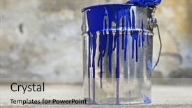  Presentation with paint bucket - Slide deck consisting of bucket and paint to paint background and a light gray colored foreground