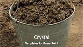 Presentation with dirt - Presentation design consisting of bucket-full-of-soil background and a tawny brown colored foreground