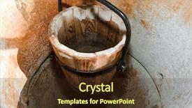  Presentation with water well - Cool new presentation theme with bucket in old stone well backdrop and a wine colored foreground