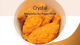  Presentation with hot pink white - Beautiful slides featuring bucket of spicy hot wings backdrop and a yellow colored foreground