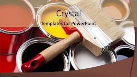  Presentation with paint bucket - PPT layouts featuring bucket paint - decoration game background and a coral colored foreground