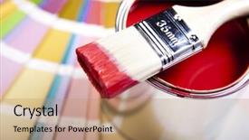  Presentation with paint bucket - Beautiful theme featuring bucket paint - let your world be colourful backdrop and a coral colored foreground