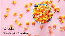  Presentation with halloween - Beautiful PPT layouts featuring bucket with tasty halloween candies backdrop and a lemonade colored foreground