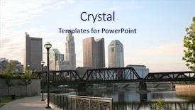  Presentation with columbus - PPT theme with buckeye - morning in columbus ohio background and a sky blue colored foreground