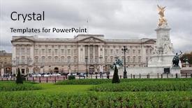  Presentation with gardens - Amazing presentation theme having buckingham palace and gardens backdrop and a light gray colored foreground