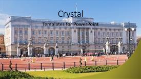  Presentation with gardens - Amazing PPT layouts having buckingham palace and gardens backdrop and a light blue colored foreground