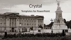  Presentation with london - Beautiful theme featuring buckingham palace in the morning backdrop and a light gray colored foreground