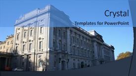  Presentation with london - Amazing presentation design having buckingham palace london with blue backdrop and a  colored foreground