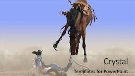  Presentation with cowboy - Slides enhanced with bucks - another cowboy bites the dust background and a mint green colored foreground