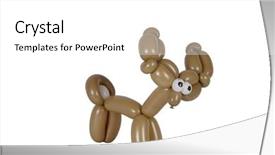  Presentation with deer - Colorful presentation theme enhanced with bucks party - balloon animal deer isolated backdrop and a white colored foreground