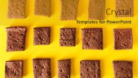  Presentation with cacao - Slide set enhanced with buckwheat-and-cacao-crackers background and a gold colored foreground