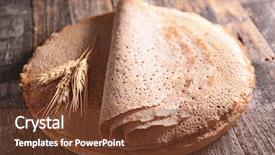  Presentation with differents between crepe and pancake - Beautiful slide deck featuring buckwheat crepe backdrop and a tawny brown colored foreground