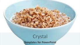  Presentation with milk - Theme featuring buckwheat groats with milk isolated background and a light blue colored foreground