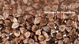  Presentation with seeds - Cool new theme with buckwheat-raw-seeds-close-up backdrop and a tawny brown colored foreground