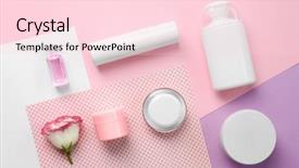  Presentation with cosmetics - Beautiful theme featuring bud light - cosmetics spa mock-up on color backdrop and a lemonade colored foreground