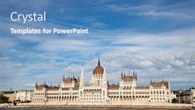  Presentation with budapest - Presentation with budapest-city-skyline-at-hungalian background and a teal colored foreground