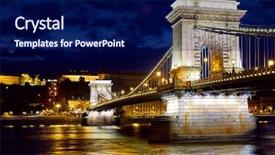  Presentation with nighttime - Beautiful presentation featuring city with lanterns for nighttime backdrop and a navy blue colored foreground