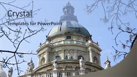  Presentation with budapest - Amazing presentation design having budapest-cupola-of-st-stephen backdrop and a light blue colored foreground
