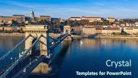  Presentation with budapest - Presentation design consisting of budapest-hungary-chain-bridge-buda background and a ocean colored foreground