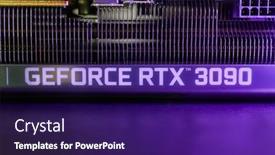  Presentation with hardware - PPT theme consisting of budapest-hungary-circa-2020-nvidia background and a navy blue colored foreground