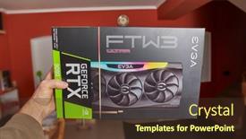  Presentation with hardware - Presentation theme with budapest-hungary-circa-2021-nvidia background and a tawny brown colored foreground