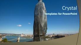  Presentation with pest - PPT theme having budapest-hungary-circa-sep-2015 background and a ocean colored foreground