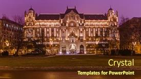  Presentation with hungary - Slide set consisting of budapest hungary - cityscape architecture background background and a tawny brown colored foreground