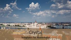  Presentation with hungary travel - Slide deck with budapest hungary hungarian parliament building background and a coral colored foreground