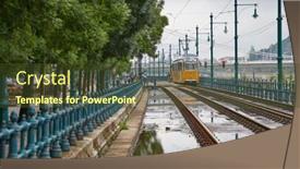  Presentation with danube - Presentation theme having budapest-hungary-may-20-2019 background and a tawny brown colored foreground