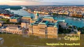  Presentation with budapest - Cool new theme with budapest hungary - skyline panorama backdrop and a tawny brown colored foreground