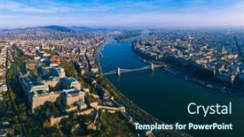  Presentation with budapest - PPT layouts consisting of budapest-hungary-wide-panorama-photo background and a navy blue colored foreground