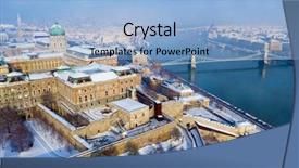  Presentation with budapest - Amazing PPT theme having budapest in winter hungary - skyline backdrop and a light blue colored foreground