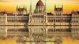  Presentation with budapest - Beautiful presentation featuring budapest-parliament-at-sunset-hungary backdrop and a gold colored foreground