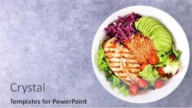  Presentation with chiken - Amazing presentation theme having buddha-bowl-grilled-chiken backdrop and a  colored foreground