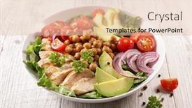  Presentation with buddha - Slide set with buddha-bowl-vegetable-salad background and a lemonade colored foreground