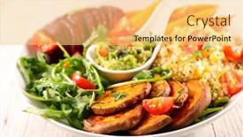  Presentation with buddha - Colorful theme enhanced with buddha-bowl-vegetable-salad backdrop and a yellow colored foreground